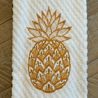 Pineapple Towel - Gold