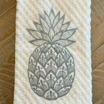 Pineapple Towel - Silver